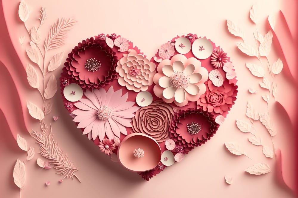 carta fatta a mano con fiori