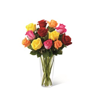 Bright Spark Rose Bouquet