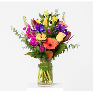 Seasonal Bright Bouquet in Vase